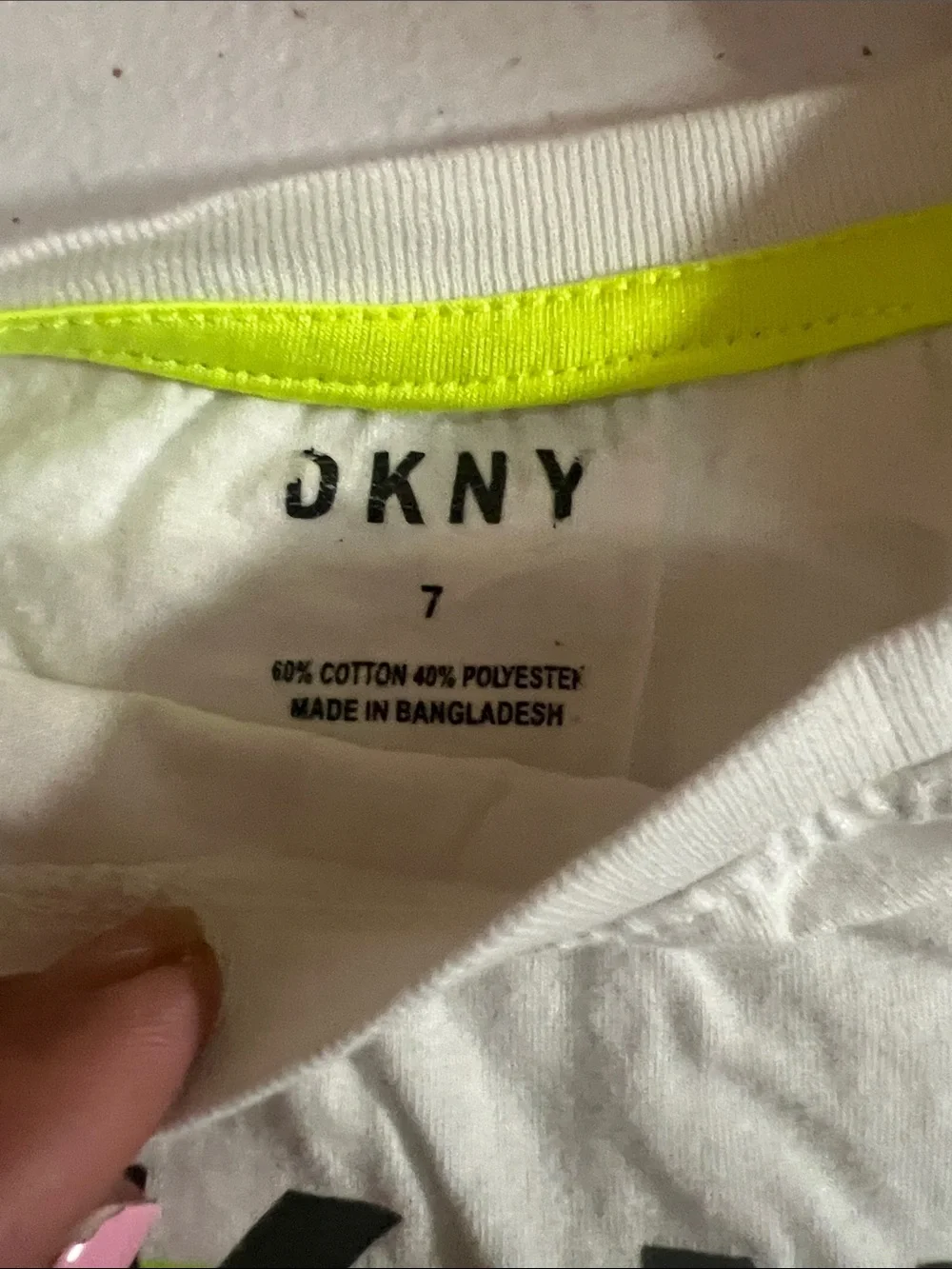 DKNY Kids White Logo Tee & Black/Grey Camo DKNY Windbreaker Jacket Set Neon Acce